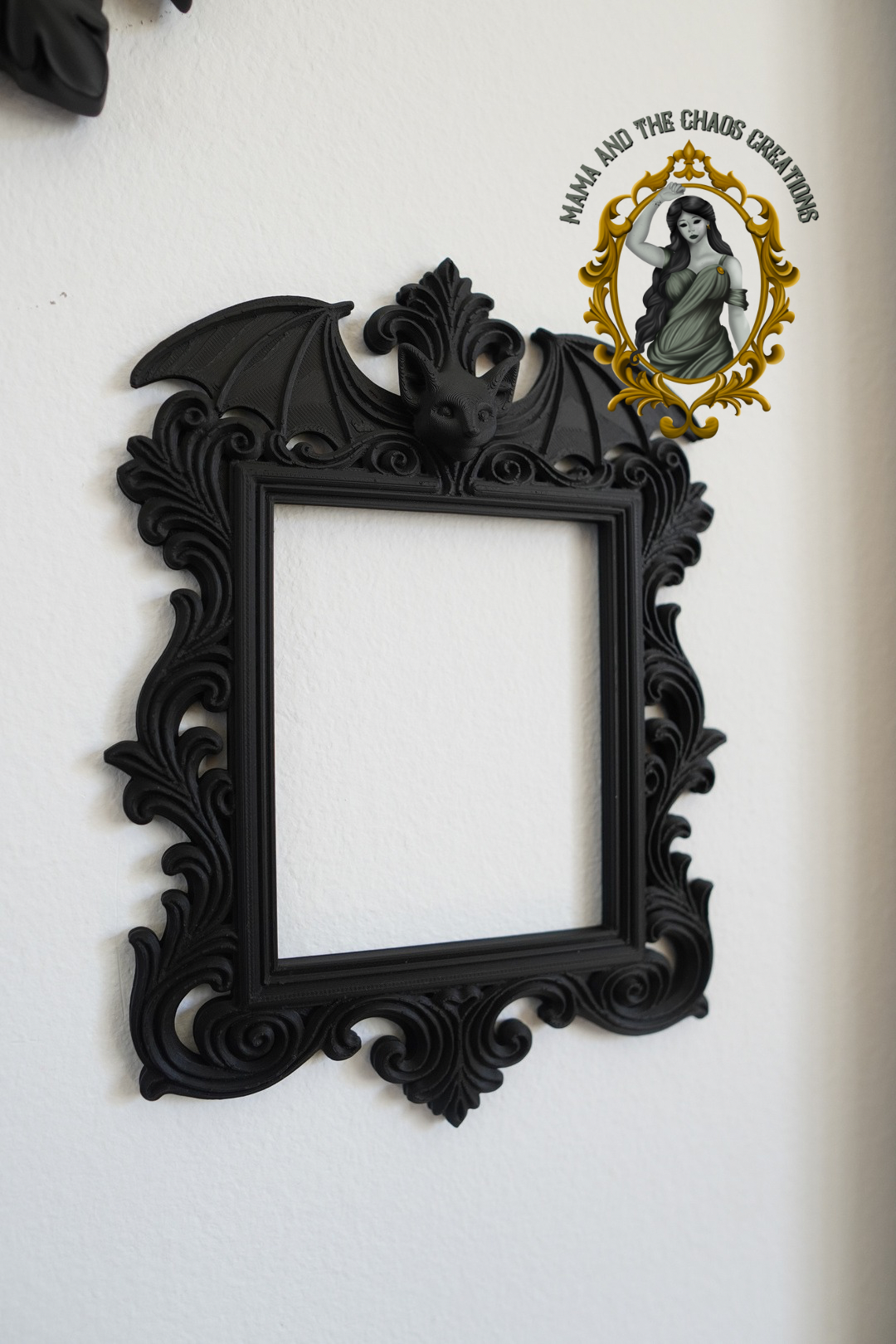 Large Bat Gothic Frame Wall Decor