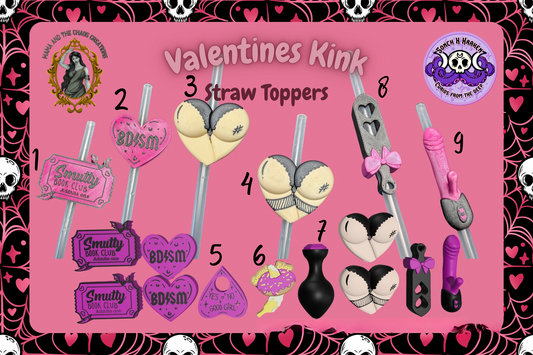 Valentines Kink Straw Toppers
