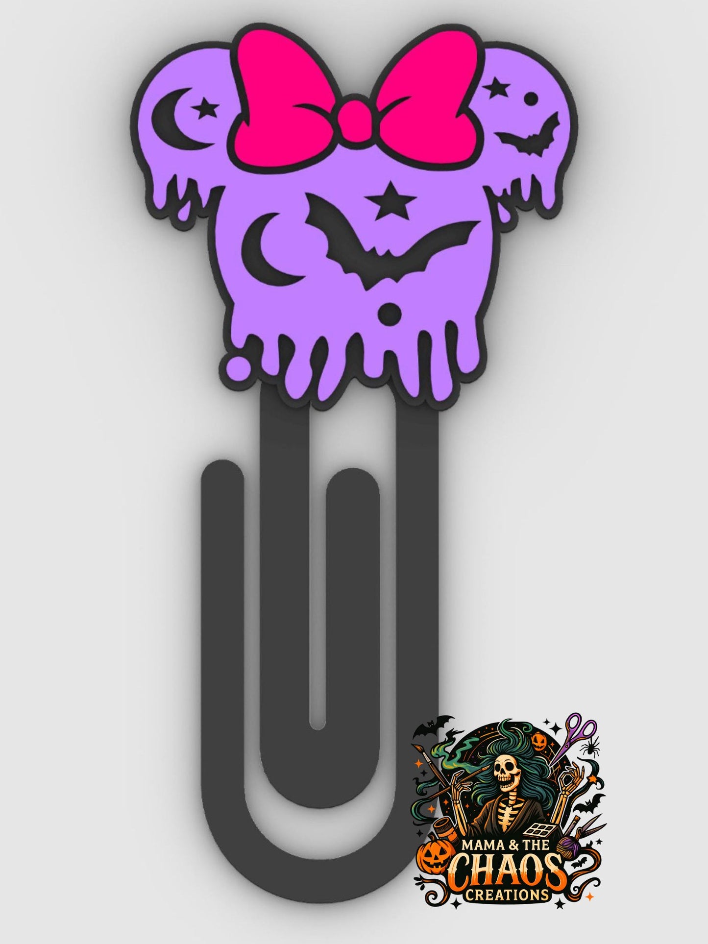 Spooky Girly Mouse Oversized paper clip/bookmark