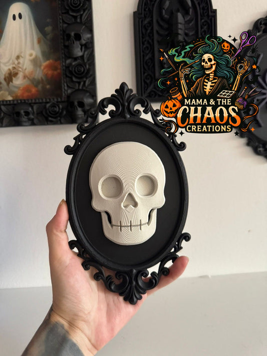Skull Gothic Frame Wall Decor