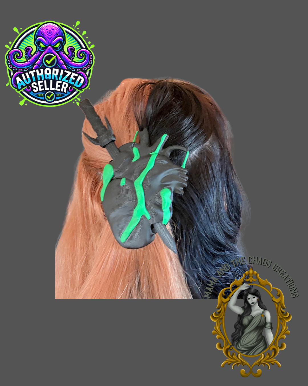 Bleeding Heart Hair Pin/Clip