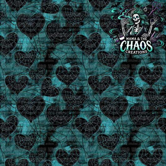 Webbed Hearts Teal Edition