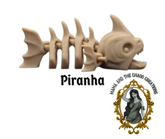 Piranha 3D Printed Skeleton Bone