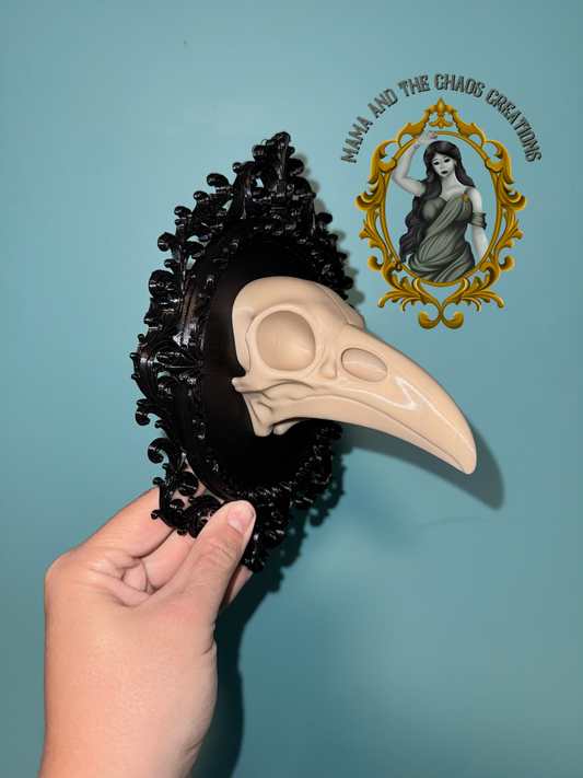 Crow Skull Gothic Frame Wall Decor