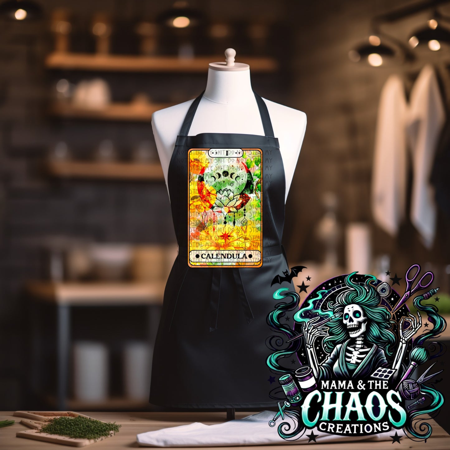 Herb Tarot Card Apron