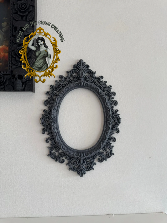 Small Oval Gothic Frame Wall Decor