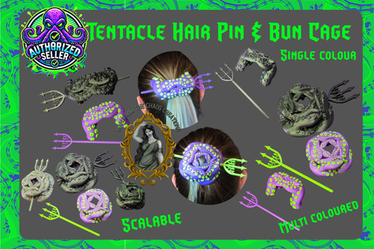 Tentacle hair pin & bun cage
