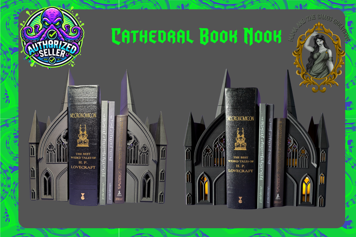 Cathedral book nook set of2