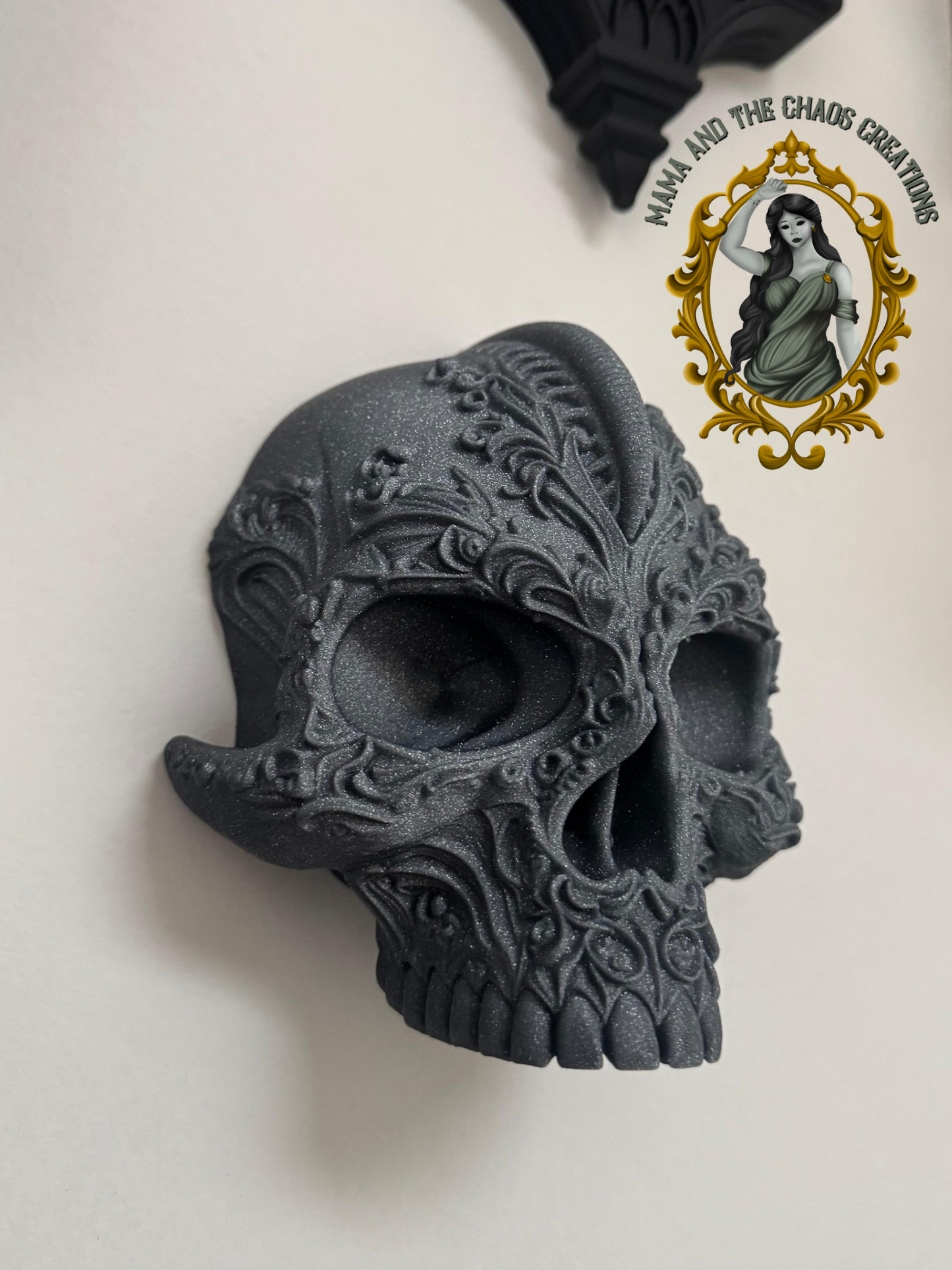 Ornate Skull Secret Storage Home Decor