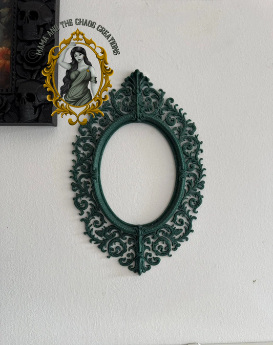 Long Oval Gothic Frame Wall Decor
